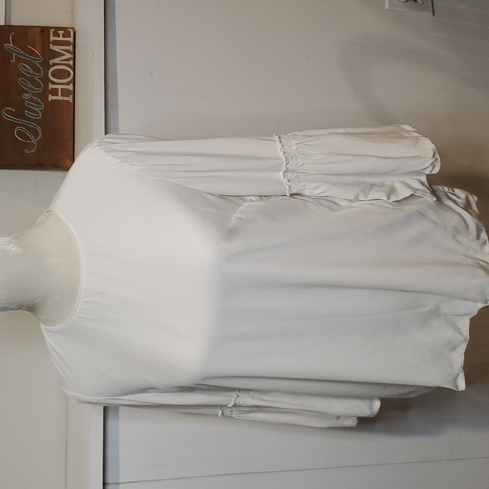 Lafayette 148 silk bell sleeve blouse size small